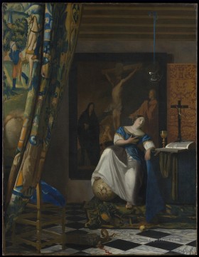 信仰の寓意 バロック様式 ヨハネス・フェルメール Oil Paintings